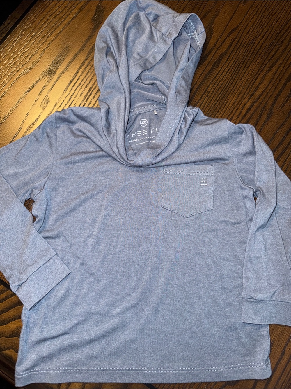 Kids Long Sleeve Bamboo Hoodie Long sleeve- Darker Grey 4T